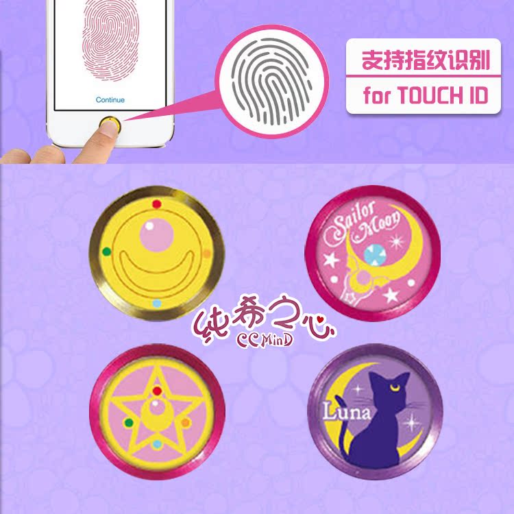 ÃÀÉÙŮսʿiPhone6/6s plus/5/5sÖ¸ÎÆ°´¼üÌù Æ»¹ûhomeÌù ¿ÉÅäÌùĤ