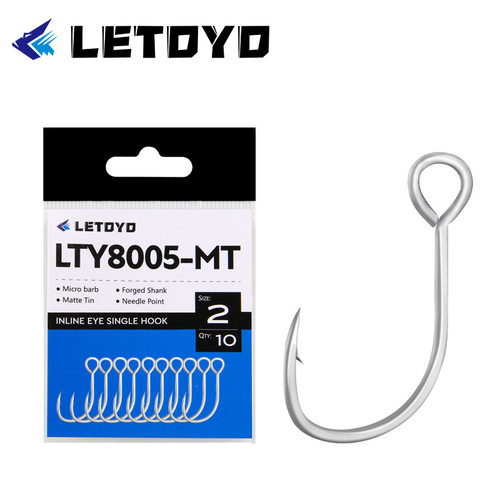 阿穗LETOYO 竞技路亚大眼管付钩哑锡亮片钩鱼钩大全渔具装备