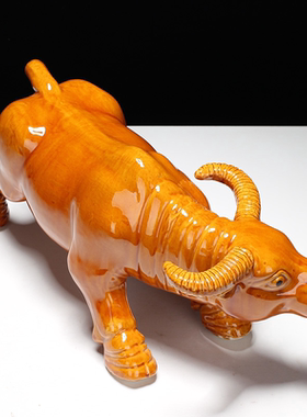 缺喝水牛陶瓷工艺品补角卫