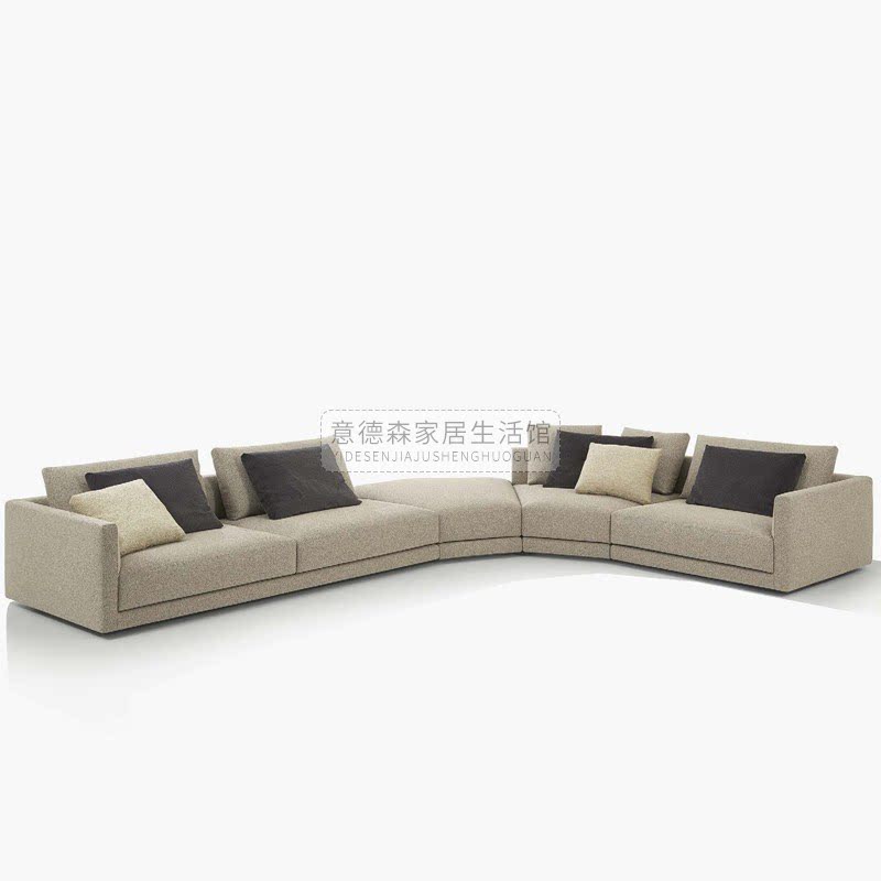 意式极简布艺沙发别墅大小户型转角贵妃组合poliform沙发客厅家具