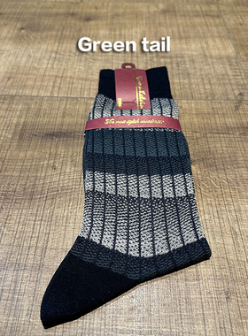 商务绅士 正装男士 条纹 丝光棉 中筒男袜 S872096