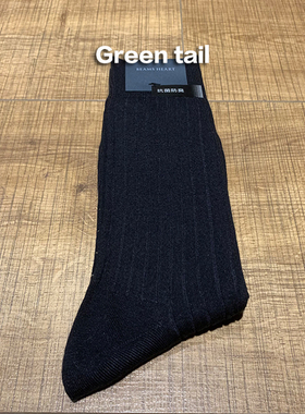 商务绅士 正装男士 条纹+斑点 混纺 中筒男士棉袜 S872025 两双装