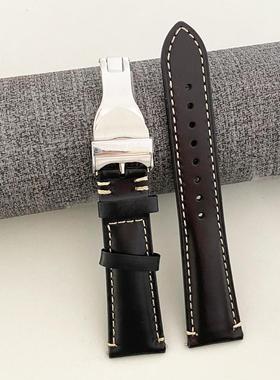 适用帝陀/帝舵碧湾M79250BA手表带真皮表带男牛皮带22mm真皮表带