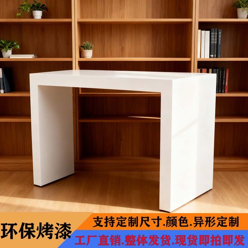 定制高档木质烤漆展示桌手机数码体验台眼镜店中岛台服装店陈列架