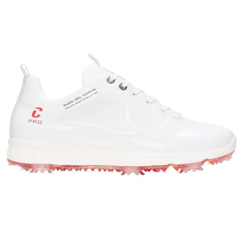 代购Duca del Cosma女士高尔夫球鞋防滑透气轻便耐磨白色系带式
