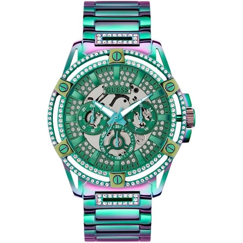 GUESS男士腕表计时夜光日期测速金属防水钢带镶钻商务运动手表