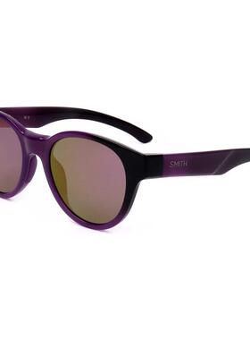 代购Smith男女太阳镜防紫外线抗强光清晰视野舒适佩戴紫色圆形