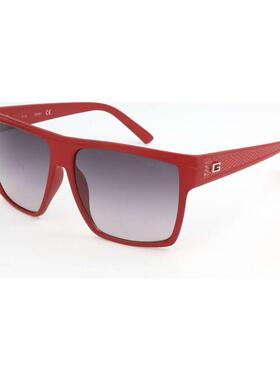 代购GUESS男士太阳镜防紫外线遮光清晰视野轻便佩戴红色方形框