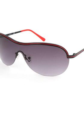 代购GUESS女士太阳镜防紫外线护眼遮光抗强光盾形金属红色