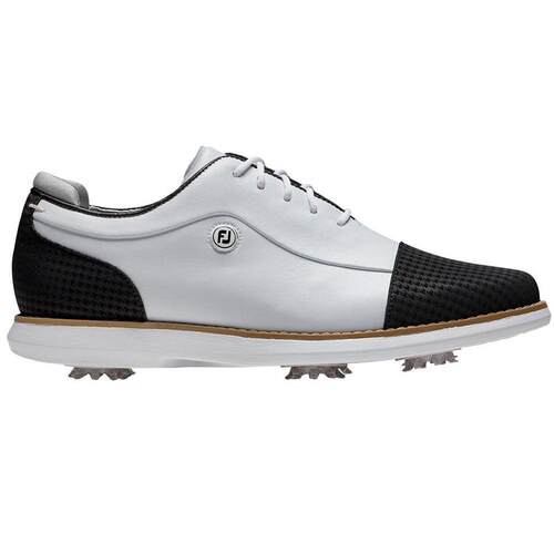 代购Footjoy女士高尔夫球鞋防滑抓地力强易清洁耐磨白色系带防水