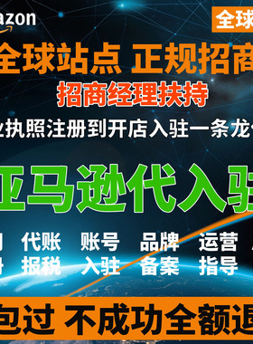 亚马逊注册开店铺入驻运营指导商标品牌营业执照公司一条龙代办