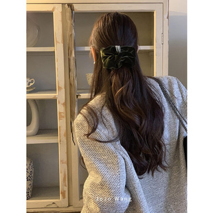 超绝油画绿套系！缎面发箍女发夹洗脸简约发卡韩国头箍发饰头饰