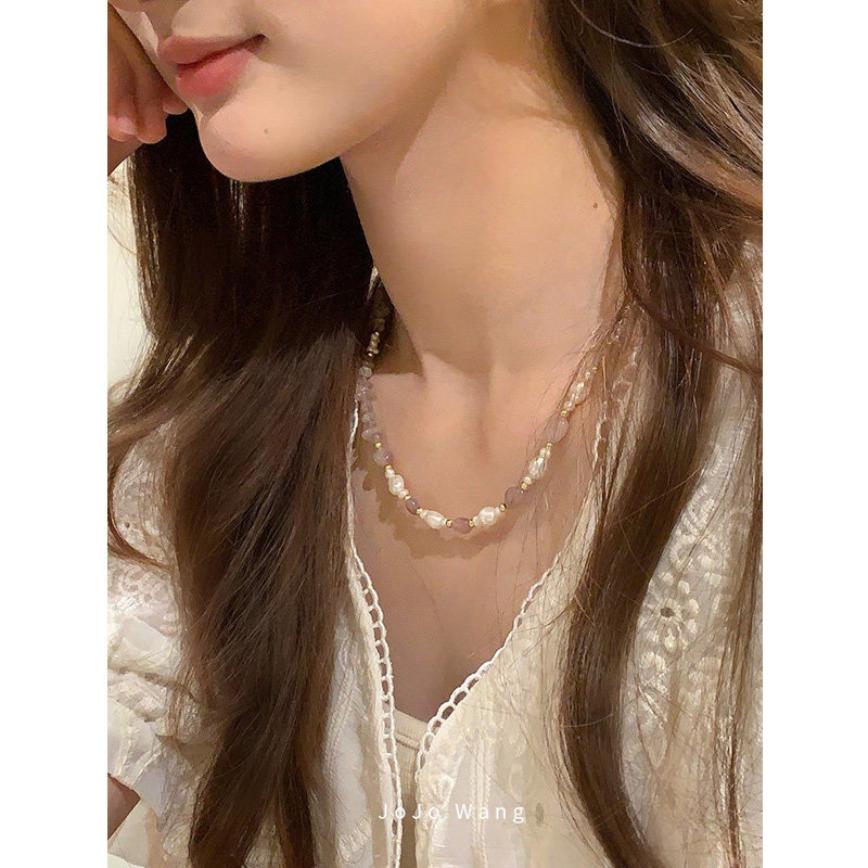 温柔的草莓晶~天然石清透夏日串珠手串手链女秋冬高颜值小众精致
