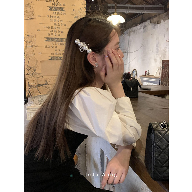 敲美的欧尼~珍珠边夹发夹刘海夹