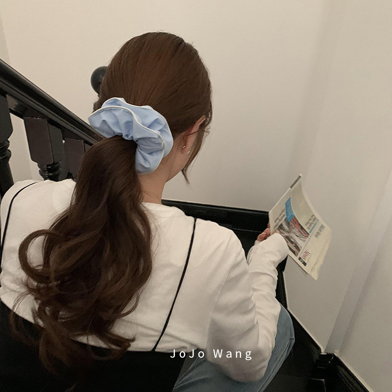 通勤中蓝~简约肠圈发圈头饰