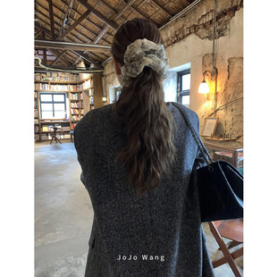 提高审美 高级印花肠圈头饰大肠发圈女高弹扎头发饰头绳韩国