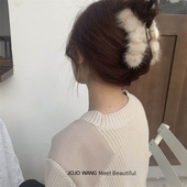 水貂毛球发抓 毛毛2021新款 后脑勺发抓抓夹发夹发饰头饰韩国少女