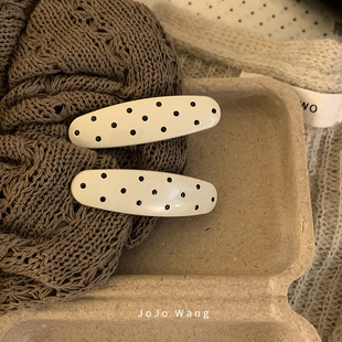 奶奶的点点~韩国简约发夹侧边刘海夹碎发半扎夹子后脑勺2025新