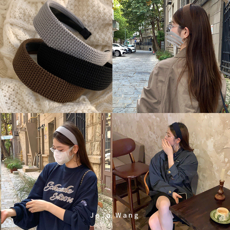 洋气艺术生~针织发箍气质头箍发饰头饰女外出洗脸简约发卡韩国