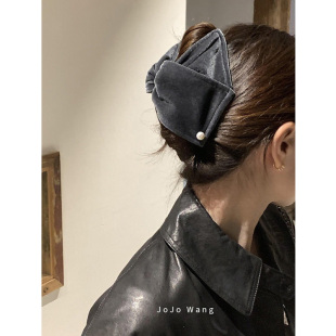 好看好用 丝绒抓夹简约发抓高级韩国发饰头饰鲨鱼夹 三角夹呀