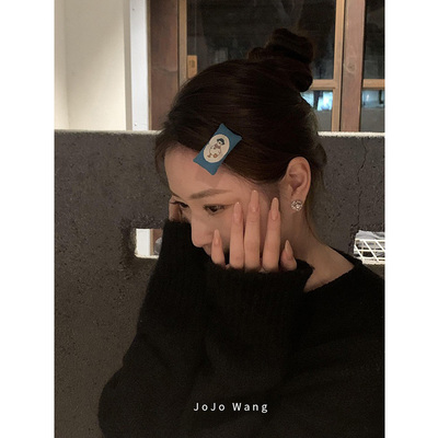 雀蓝小枕头~韩国简约发夹过渡期