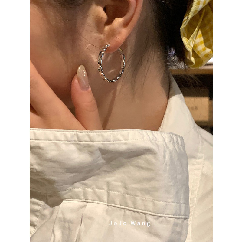 进柜品质!五金超赞耳圈925银针防过敏小众百搭耳钉耳饰品耳环