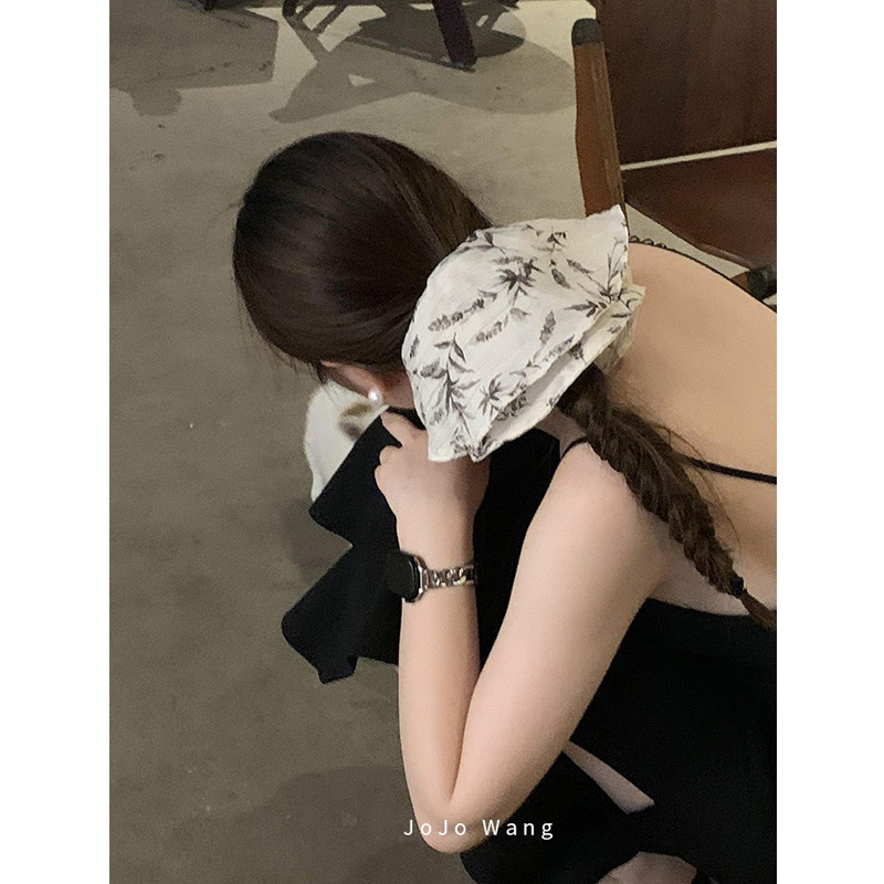 素雅小花~气质大肠发圈女扎头发多层发饰高级感洋气韩国时尚头绳