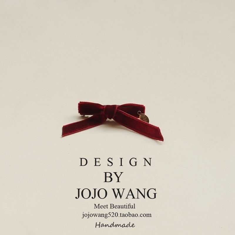 经典精致的丝绒jk蝴蝶结金标质发夹边夹顶夹发饰头饰 新年刘海夹|msdalam kategori Aksesori/Barang Kemas Fesyen, Aksesori rambut - dari Buy2taobao.com untuk memberikan perkhidmatan ejen Taobao profesional membeli