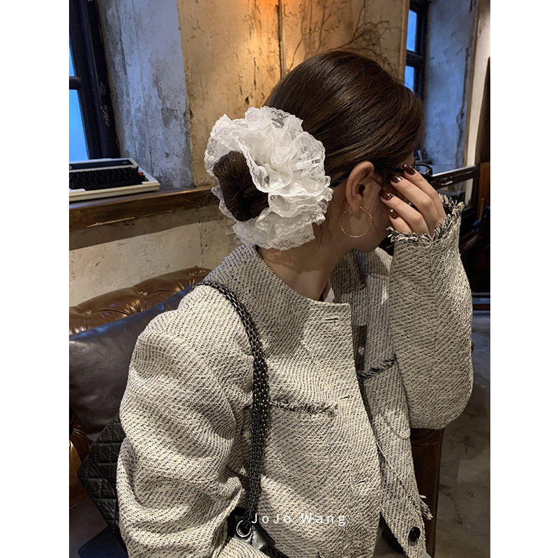 JOJOWNAG空中芭蕾欧根纱蕾丝发圈