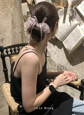 雾紫芭蕾~欧根纱气质发圈女发饰