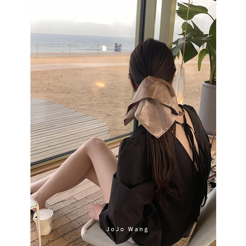 蓝调时刻~慵懒优雅方巾高级感缎面大肠发圈女扎头发发饰头绳韩国,饰品/流行首饰/时尚饰品新,发饰,淘宝优惠券,粉丝福利购,淘宝优惠卷