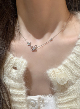 【新品限时2件88折】butterfly~精致的复古项链好搭几何ins极简