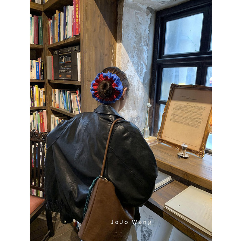 JOJOWANG可乐圈红蓝发圈头饰