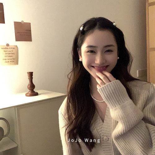 提气好物珍珠对夹~丝绒发夹