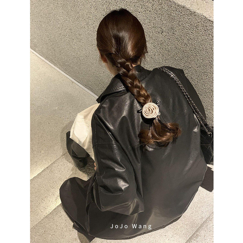 珍珠柔美花朵~气质发圈女头饰扎头发发饰头饰女扎头发饰高级感