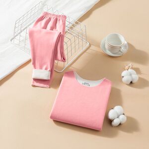 女童保暖内衣套装儿童德绒发热内穿中大童秋冬秋衣秋裤两件套睡衣