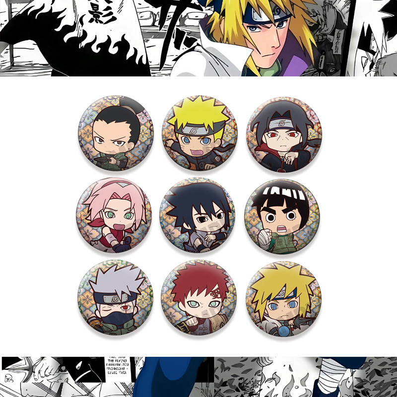 火影忍者动漫鸣人卡卡西佐助鼬小李罗小樱周边吧唧挂件徽章胸章