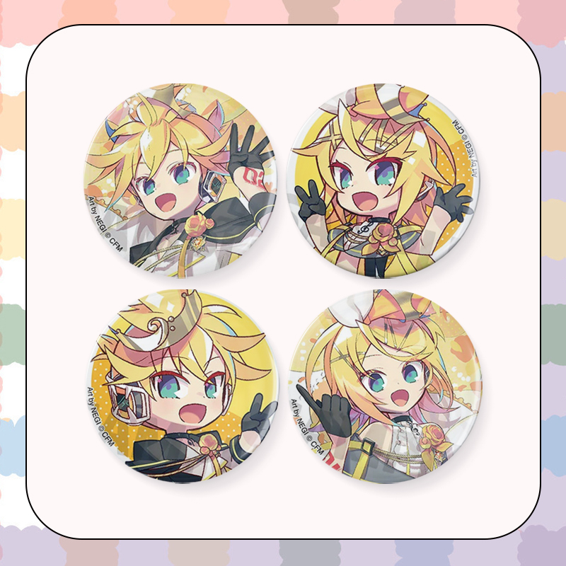 初音未来 动漫周边吧唧 徽章Q版挂件蜡笔风胸章镜音铃miku MEIKO3