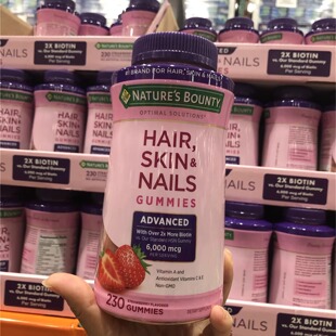 现货美国直购自然之宝Nature‘s Bounty胶原蛋白草莓软糖增强护发