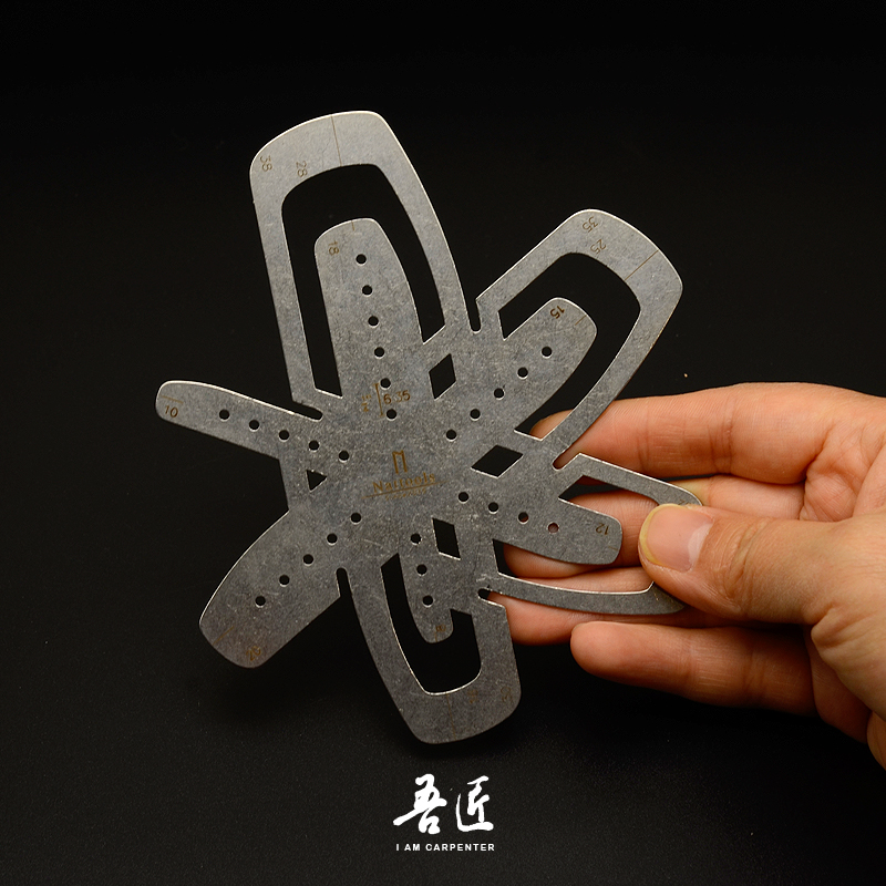 Nattools方形带尾定规辅助不锈钢