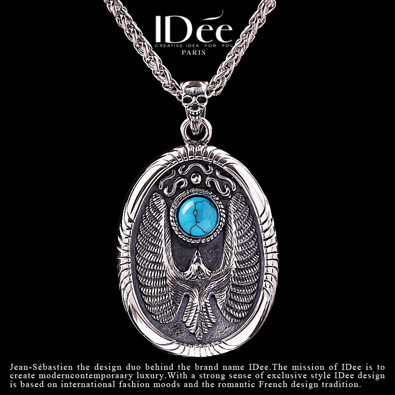 法国IDee泰银鹰项链男潮牌 925纯银欧美吊坠配饰挂饰个性嘻哈饰品
