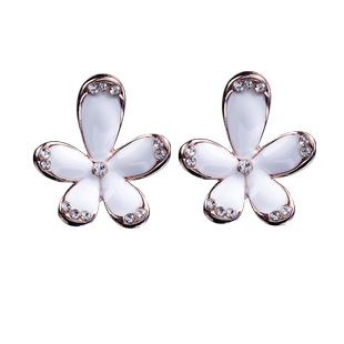 法国IDee花朵耳钉女时尚气质百搭潮流轻奢小众设计感甜美配饰品