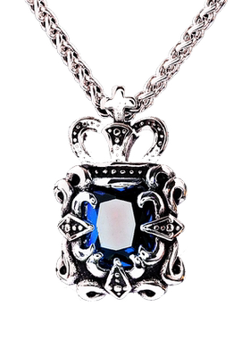 法国IDee项链男生潮牌复古十字架银色吊坠个性百搭饰品配饰