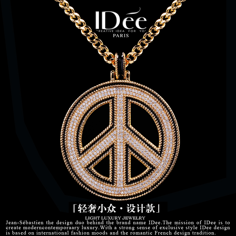 法国idee反战时尚个性潮牌毛衣链