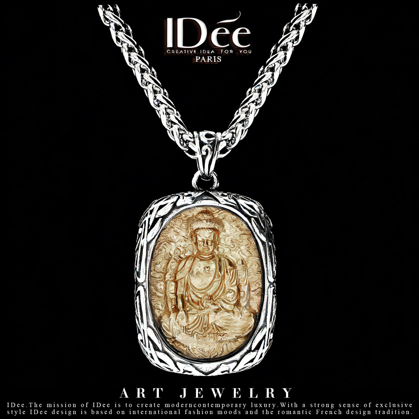 法国IDee生肖羊猴守护佛牌项链男潮牌复古设计感潮牌吊坠配饰品,饰品/流行首饰/时尚饰品新,项链,淘宝优惠券,粉丝福利购,淘宝优惠卷