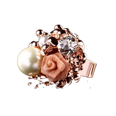 法国idee时尚仿珍珠夸张潮牌戒指