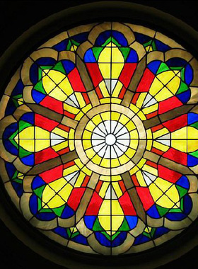 玄关隔断屏风窗吊顶柜门芯欧式雕刻艺术玻璃蒂凡尼地中海蓝色灯罩