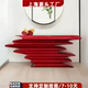 意式 艺术玄关桌端景台实木供桌简约现代玄关柜 极简烤漆玄关台个性
