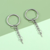 11 # модель овечьего глаза | железное плоское кольцо для подвешивания овечьего глаза, диаметр 25 мм, диаметр проволоки 1,5 мм, общая длина 60 мм, около 10 шт.