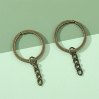 13# античный голубой | Брелок железный, диаметр плоской катушки 2х30мм (3,0 сплюснутая + цепочка 4 звена), внутренний диаметр круга 25мм, длина цепочки 25мм, 10 шт.